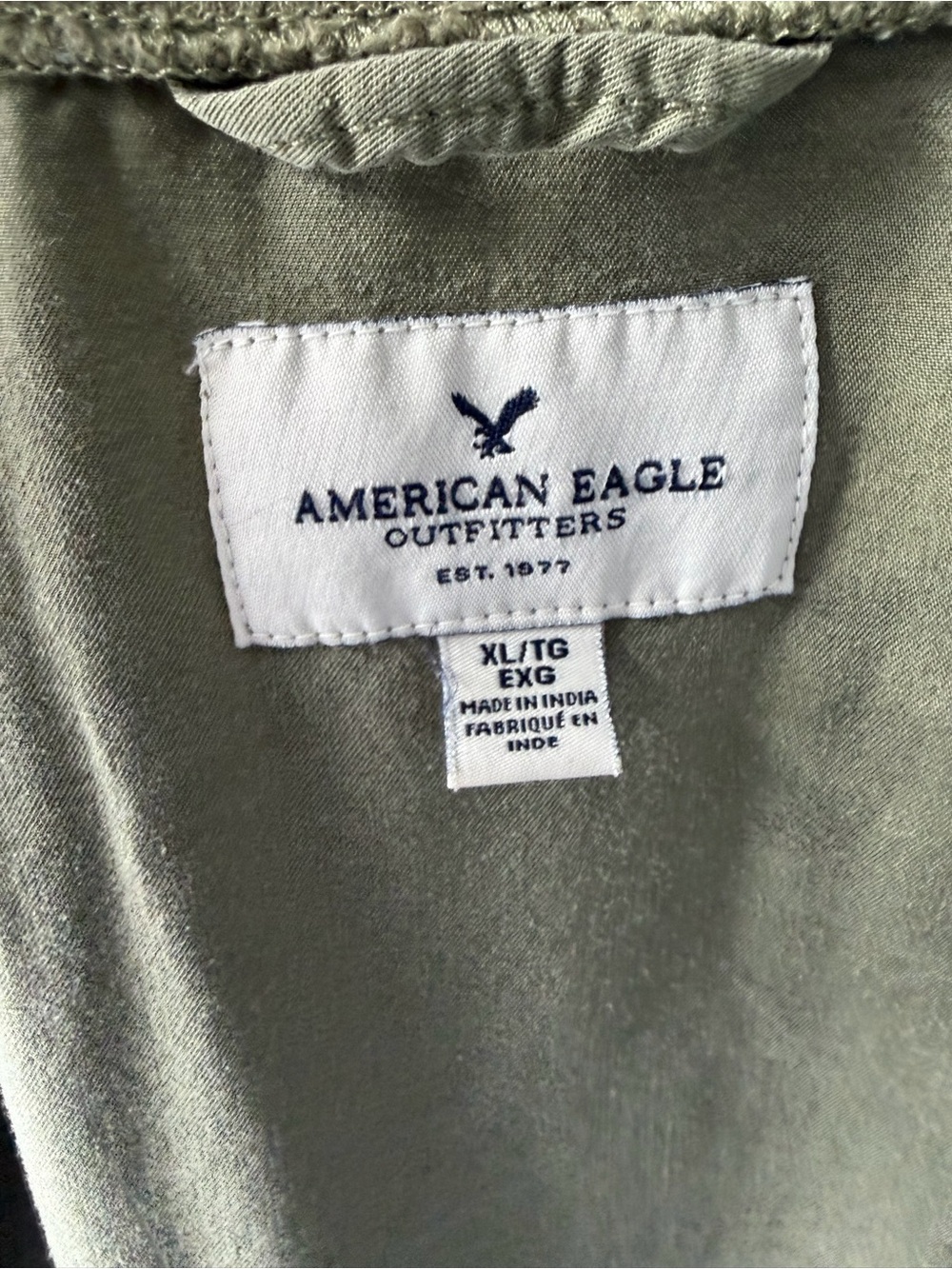 American Eagle Outfitters Olive Green Lightweight Bomber Jacket - Picture 3 of 3